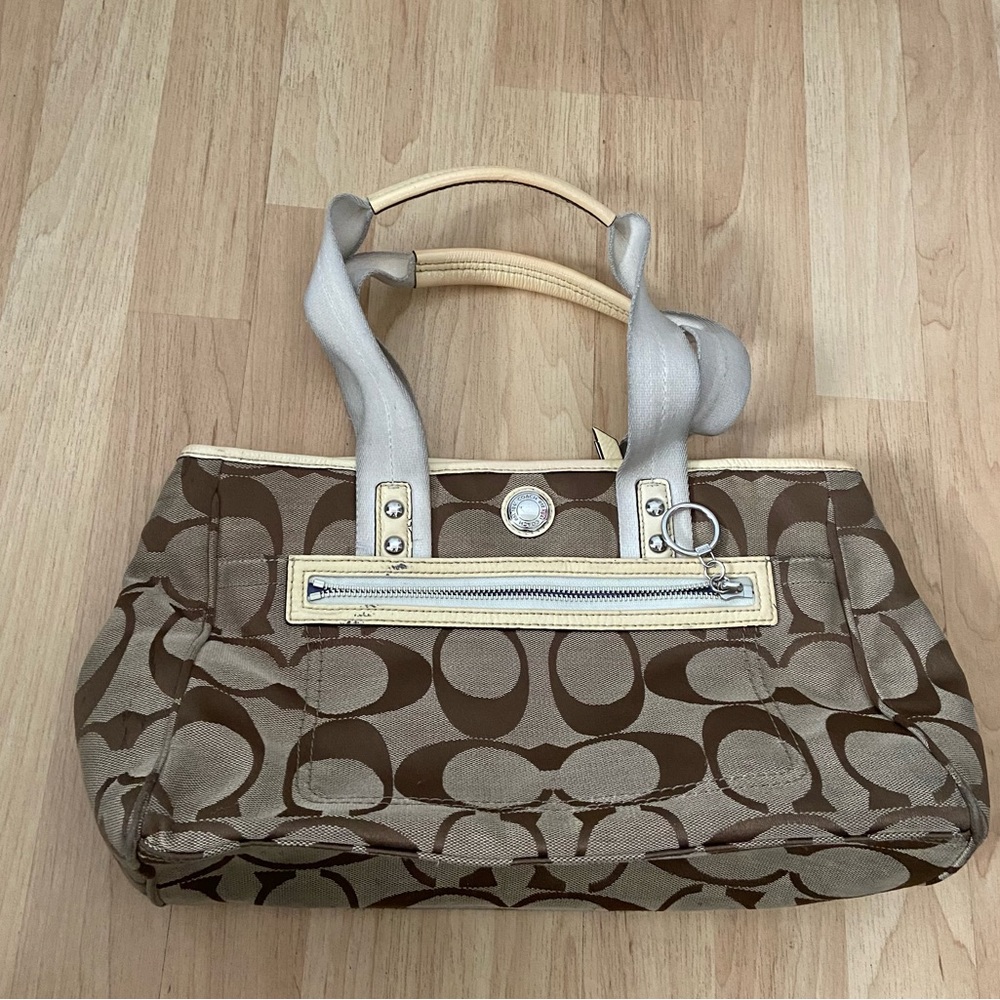 Coach Daisy Signature Collection F14878 Tote Khaki vintage Y2K pre-owned